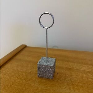 Silver Glitter Place Card holder